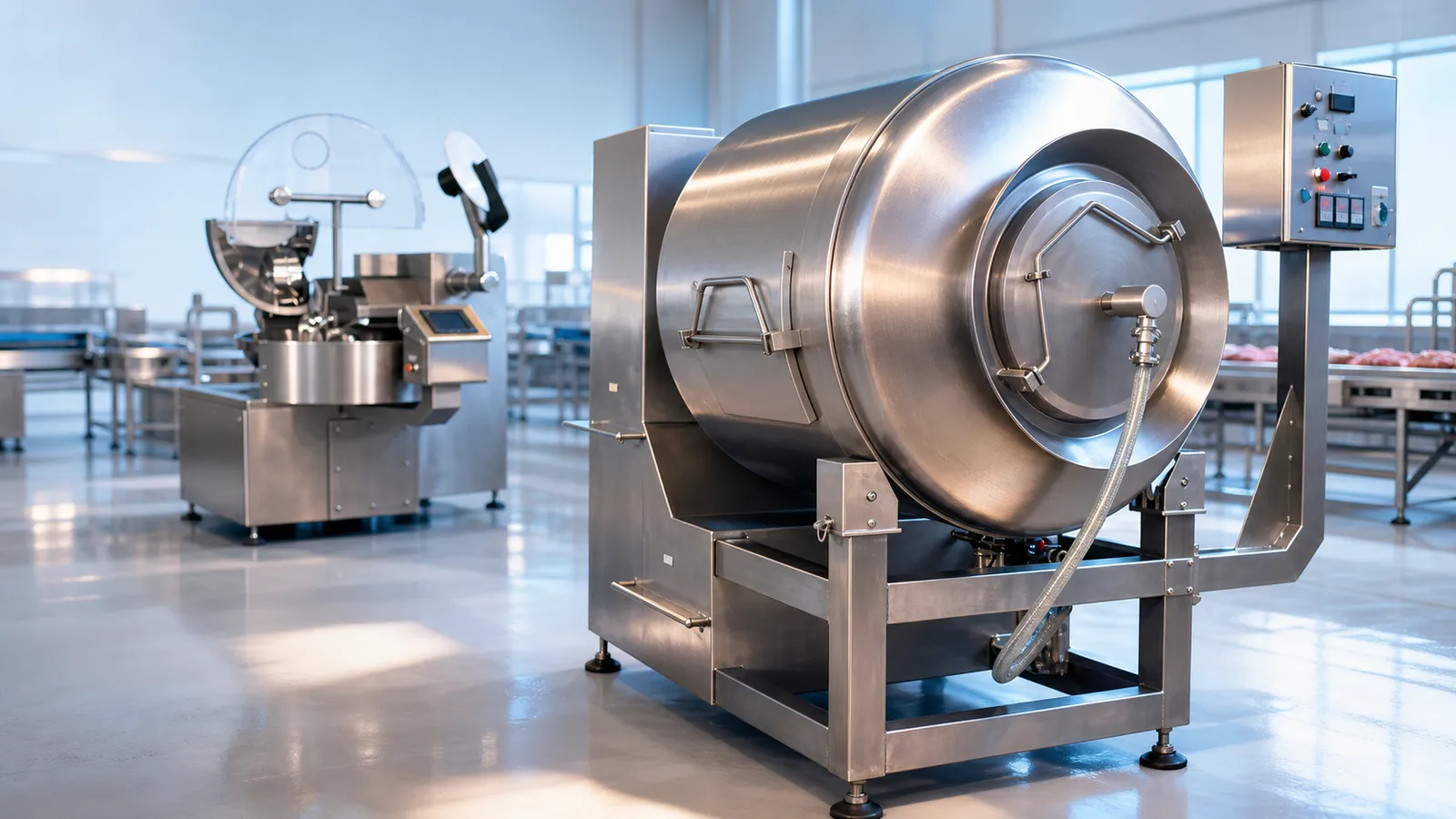 Línea de producción de maquinaria procesadora de carne.