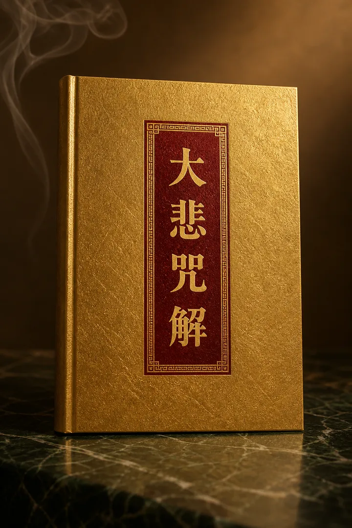 大悲咒解經本封面示意圖（依老師持有實物重繪）