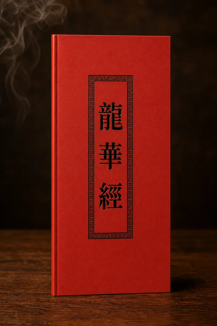 龍華經經本封面示意圖（依老師持有實物重繪）